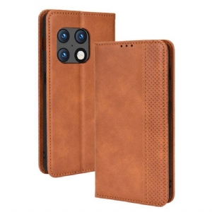 Etui Na Telefon do OnePlus 10 Pro 5G Etui Folio Stylizowany Efekt Skóry W Stylu Vintage