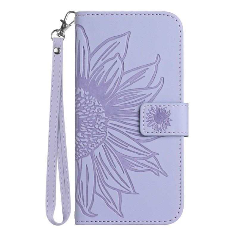 Etui Folio do Poco X5 5G Kwiat Z Smyczem