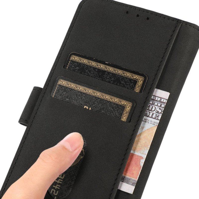 Etui Folio do Poco X5 5G Modny Efekt Skóry Khazneh