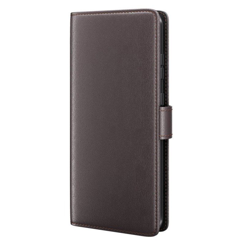 Etui Folio do Poco X5 5G Prawdziwa Skóra