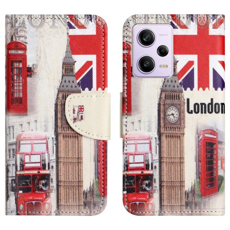 Etui Folio do Poco X5 5G Życie W Londynie