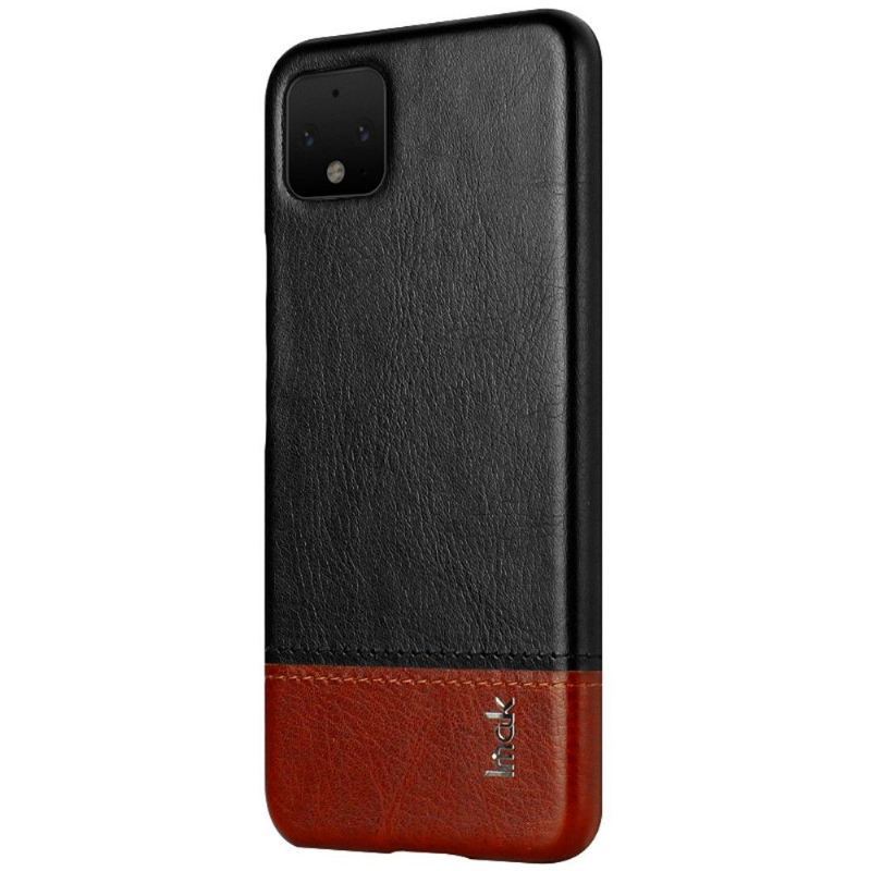 Etui do Google Pixel 4 XL Imak Bicolor Imitacja Skóry - Czarny / Brązowy