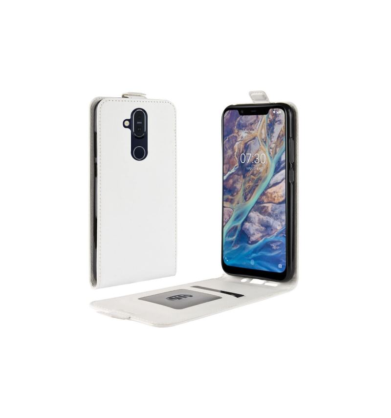 Etui Folio do Nokia 8.1 Skórzany Futerał Ze Sztucznej Skóry W Pionie