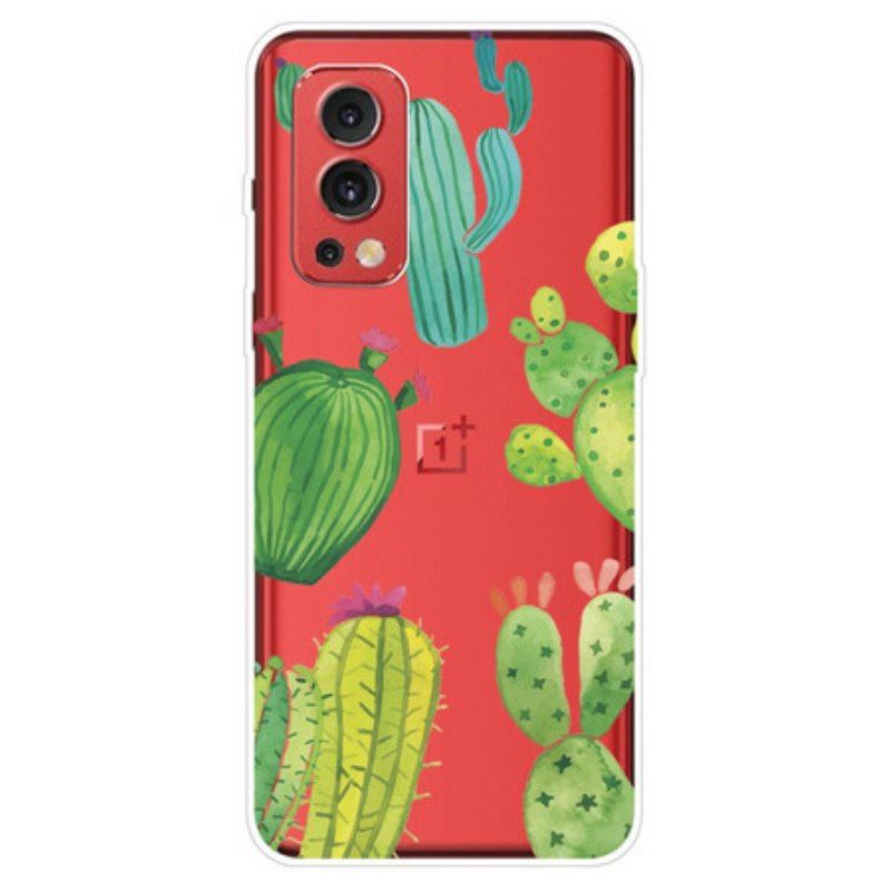 Etui do OnePlus Nord 2 5G Akwarela Kaktusy