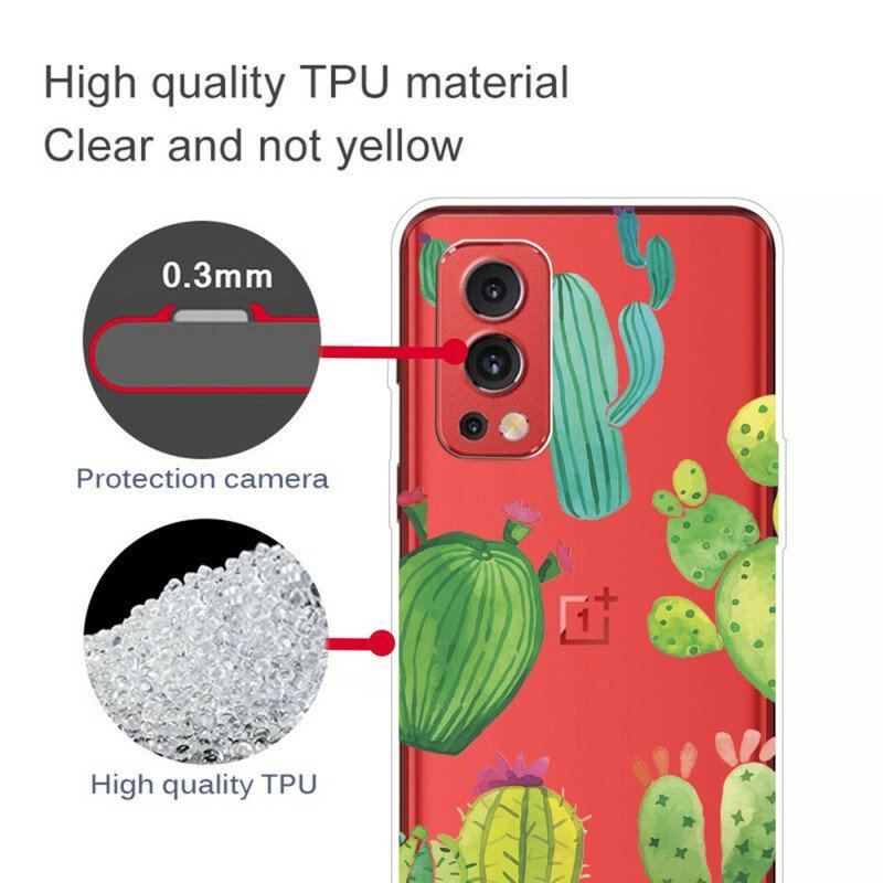 Etui do OnePlus Nord 2 5G Akwarela Kaktusy