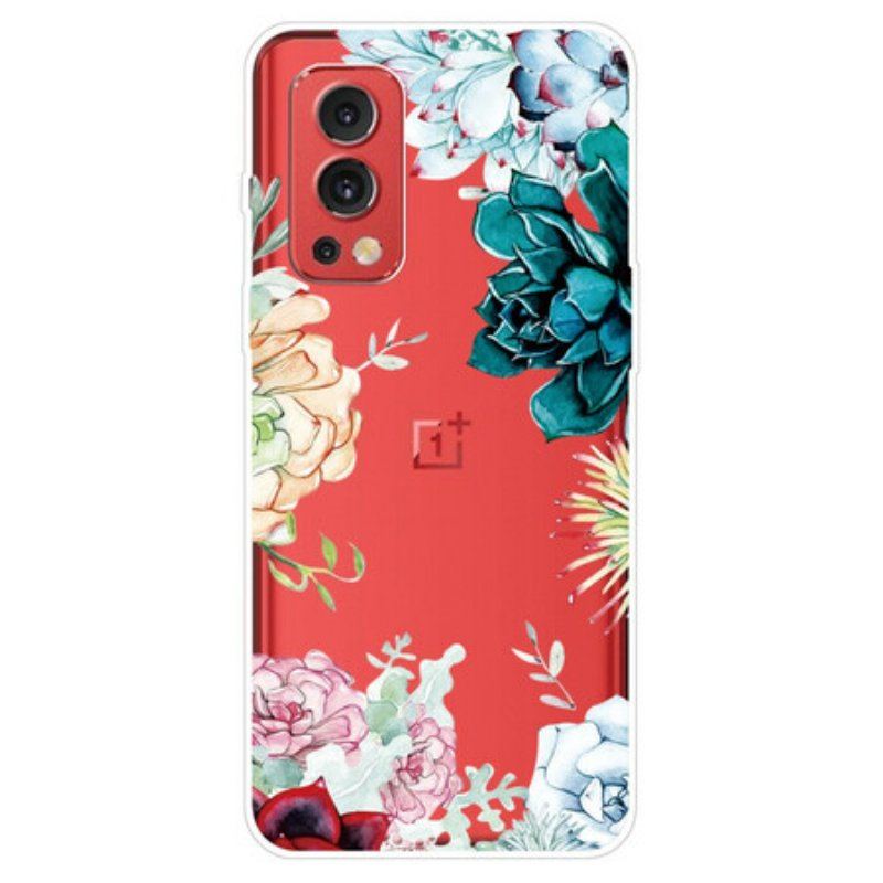 Etui do OnePlus Nord 2 5G Bezszwowe Akwarela Kwiaty