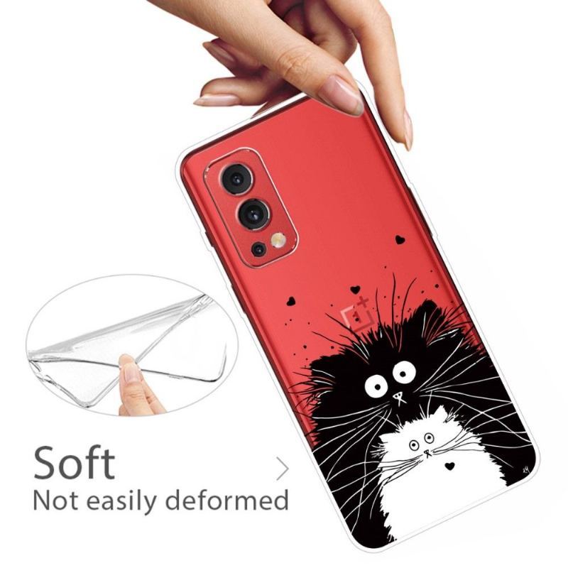 Etui do OnePlus Nord 2 5G Czarno-białe Koty