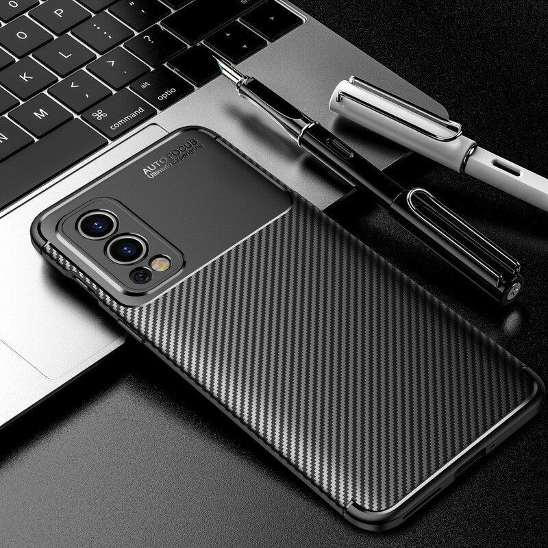 Etui do OnePlus Nord 2 5G Elastyczna Tekstura Włókna Węglowego