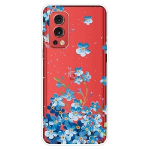 Etui do OnePlus Nord 2 5G Niebieskie Kwiaty