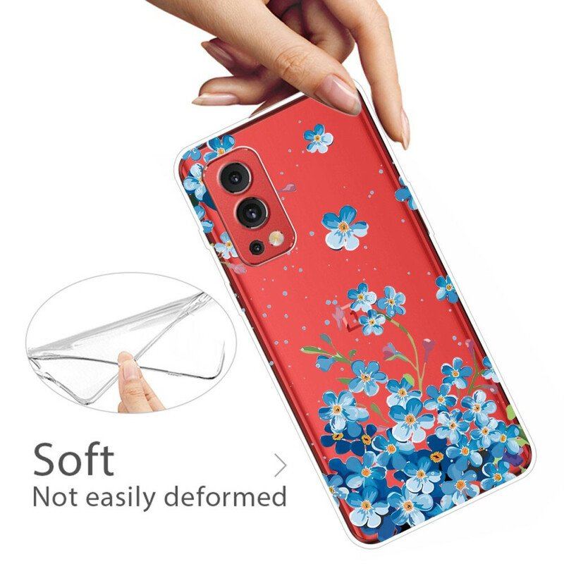 Etui do OnePlus Nord 2 5G Niebieskie Kwiaty