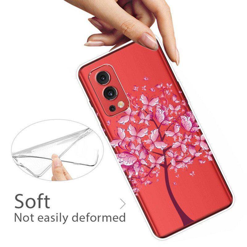 Etui do OnePlus Nord 2 5G Przezroczyste Drzewo Motyli