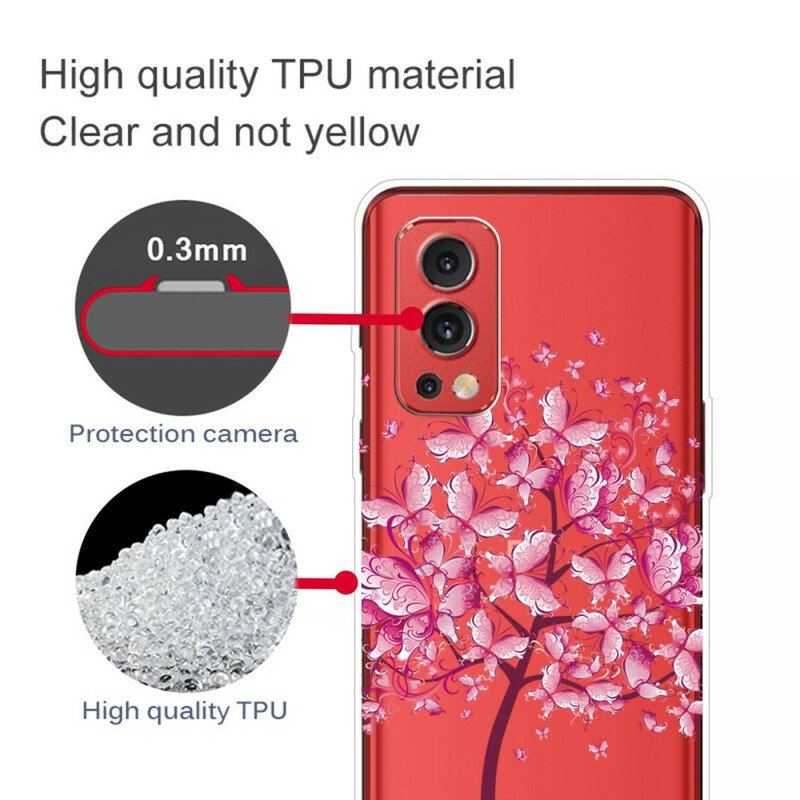 Etui do OnePlus Nord 2 5G Przezroczyste Drzewo Motyli