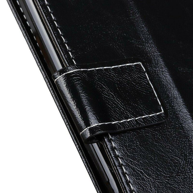 Etui Folio do OnePlus Nord 2 5G Błyszczące I Widoczne Szwy