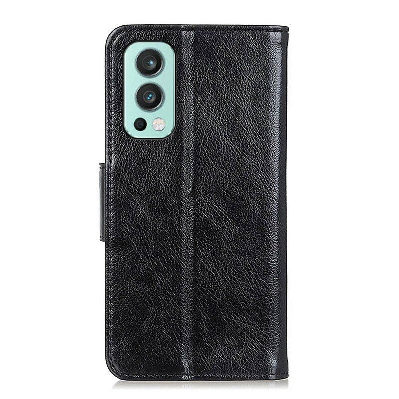 Etui Folio do OnePlus Nord 2 5G Dwoina Skóry Nappa