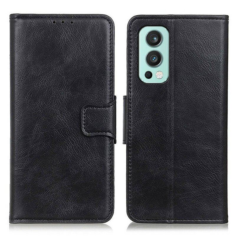 Etui Folio do OnePlus Nord 2 5G Dwustronne Zapięcie Z Efektem Skóry