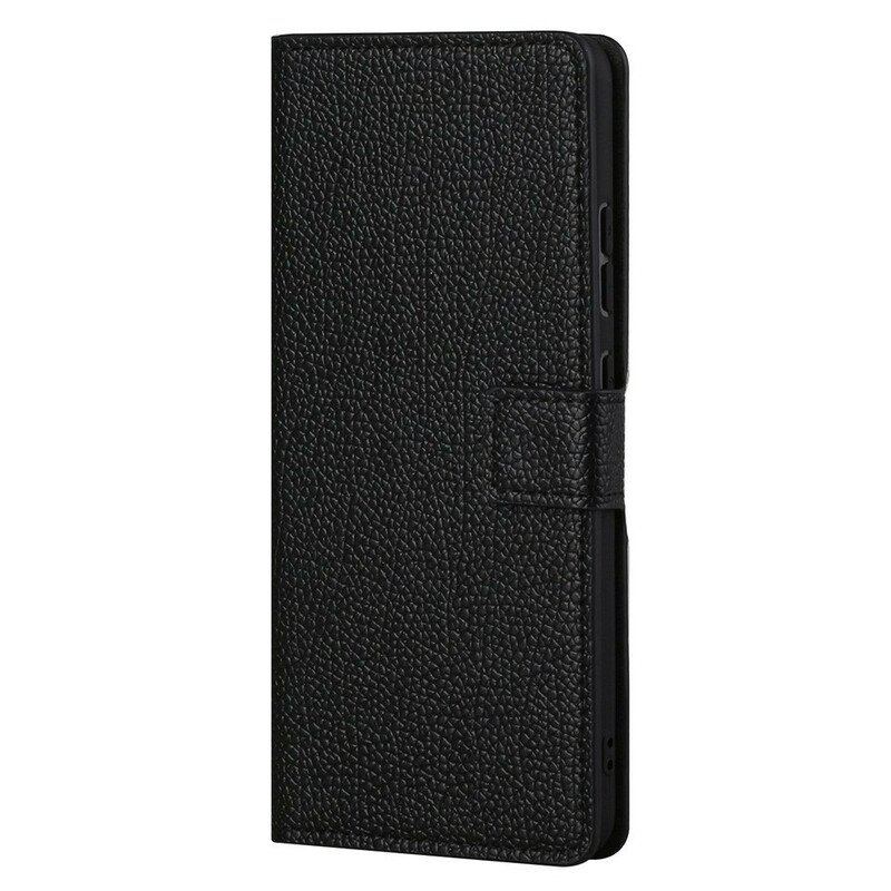 Etui Folio do OnePlus Nord 2 5G Efekt Skóry Licowej Liczi