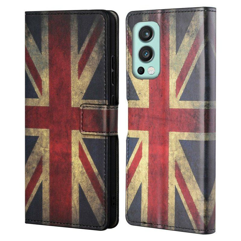 Etui Folio do OnePlus Nord 2 5G Flaga Anglii