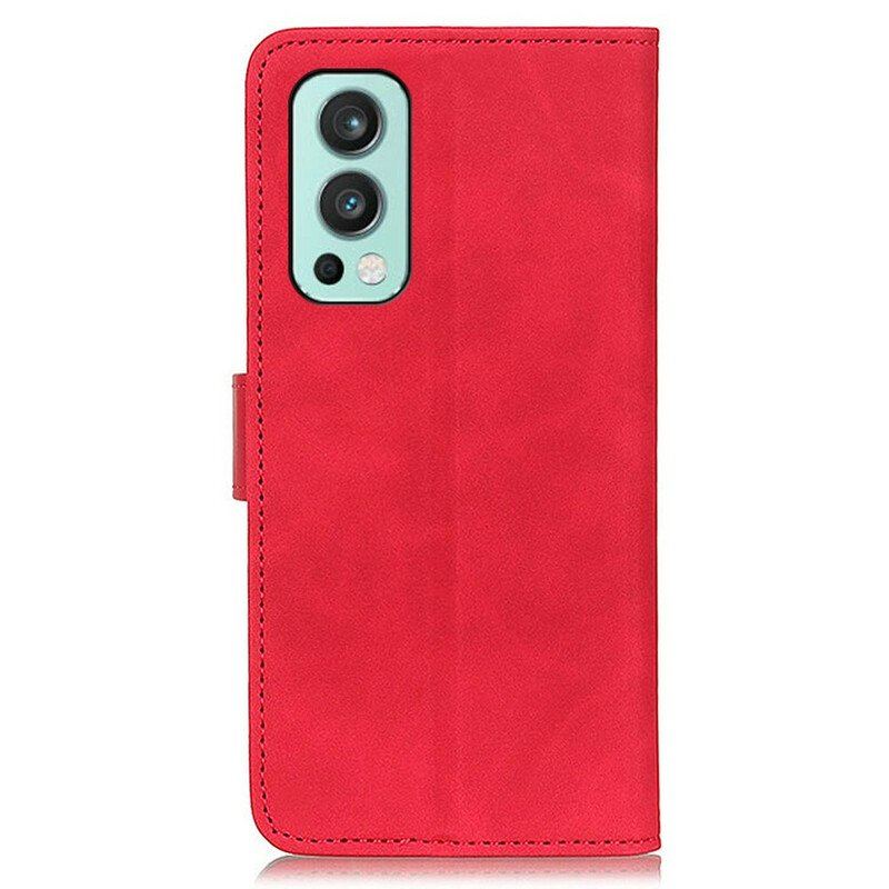 Etui Folio do OnePlus Nord 2 5G Matowy Efekt Skóry Vintage Khazneh