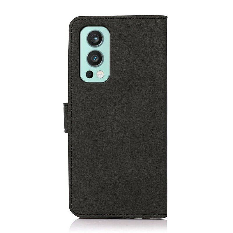 Etui Folio do OnePlus Nord 2 5G Modny Efekt Skóry Khazneh