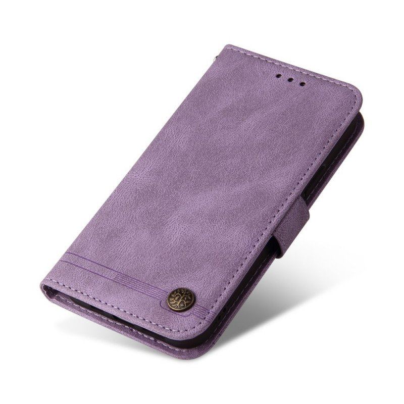 Etui Folio do OnePlus Nord 2 5G Nit I Pasek Ze Sztucznej Skóry