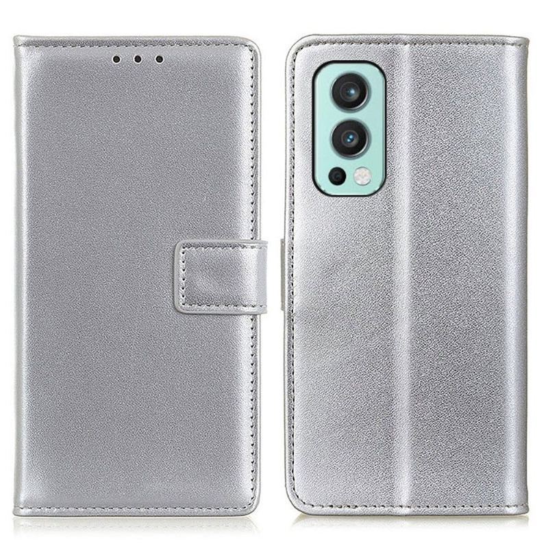 Etui Folio do OnePlus Nord 2 5G Obrzeża Basic Sztuczna Skóra