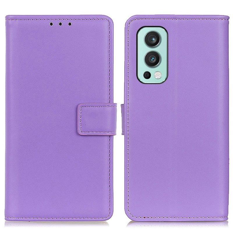 Etui Folio do OnePlus Nord 2 5G Obrzeża Basic Sztuczna Skóra