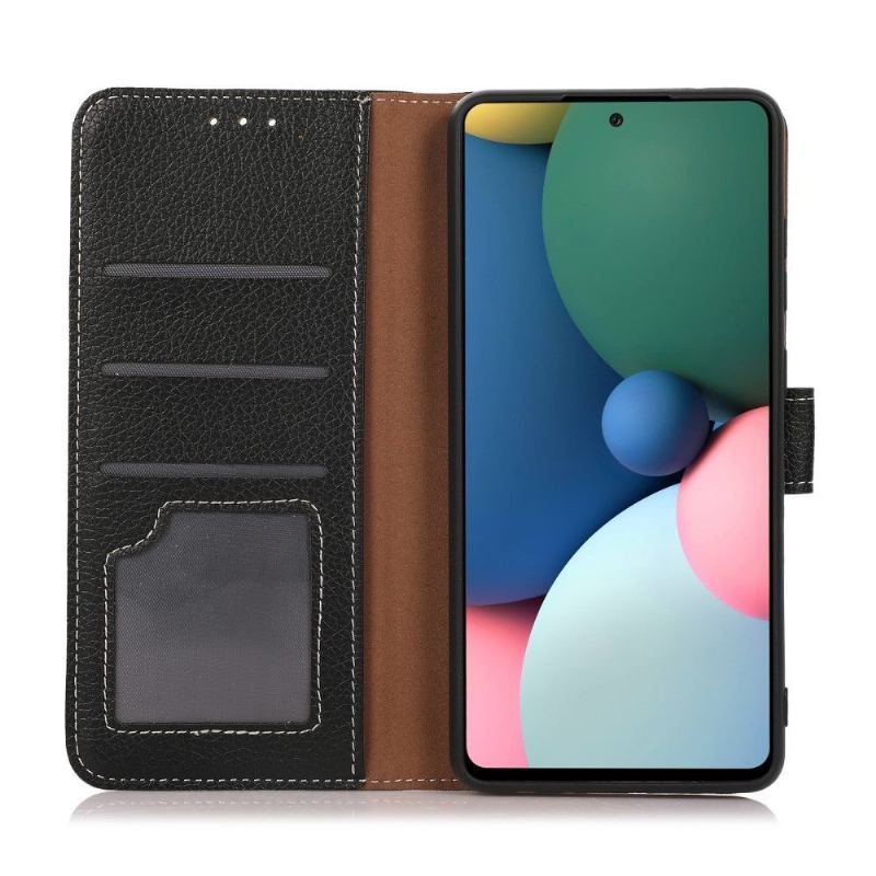 Etui Folio do OnePlus Nord 2 5G Obrzeża Claudia Grained Faux Leather