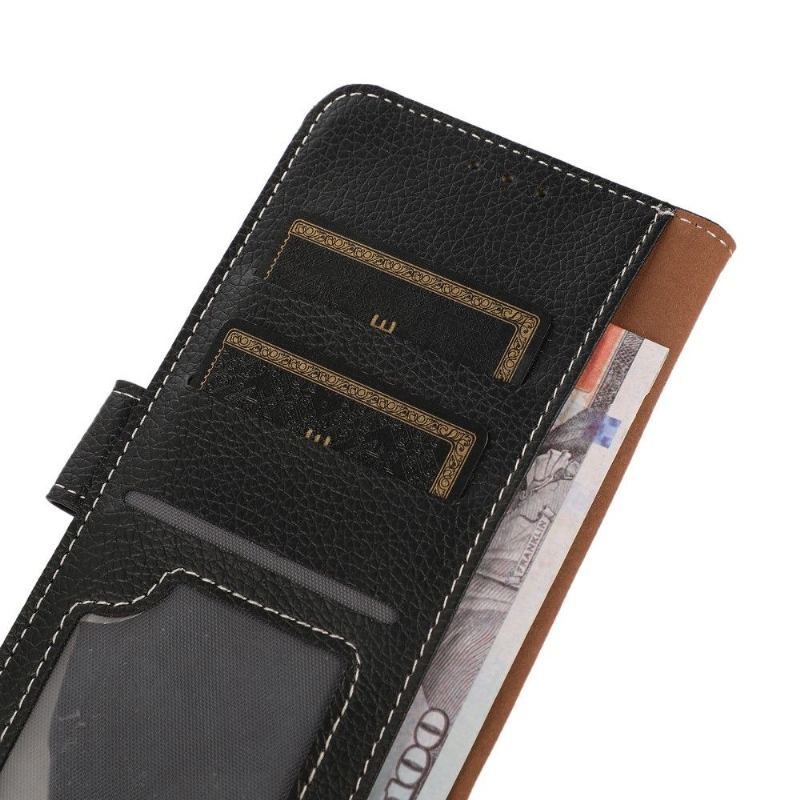 Etui Folio do OnePlus Nord 2 5G Obrzeża Claudia Grained Faux Leather