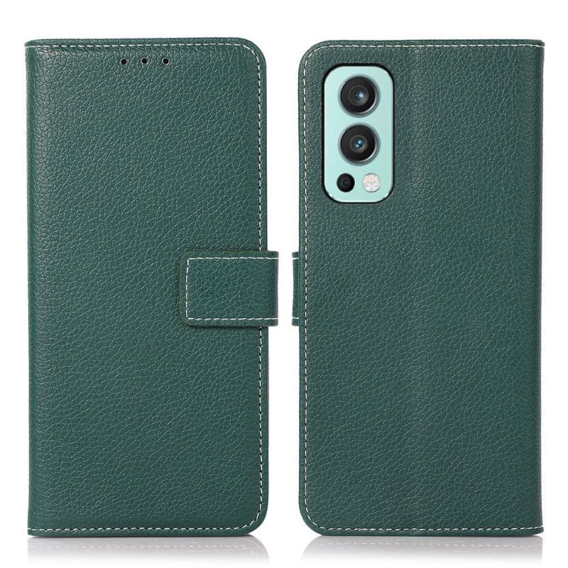 Etui Folio do OnePlus Nord 2 5G Obrzeża Claudia Grained Faux Leather