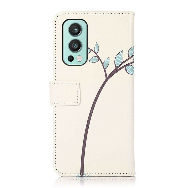 Etui Folio do OnePlus Nord 2 5G Para Sowy Na Drzewie