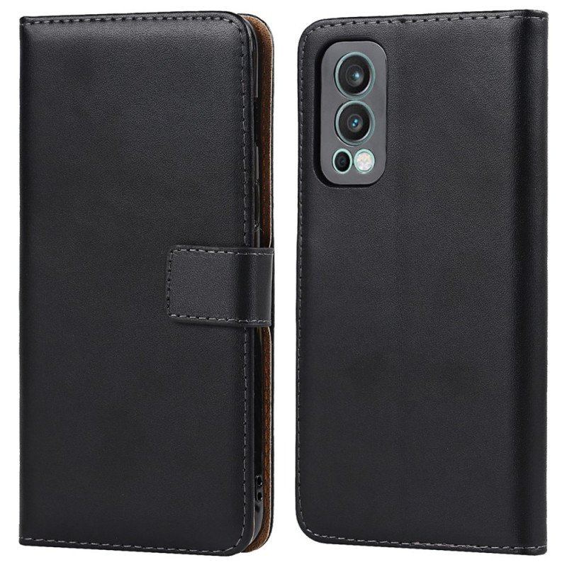 Etui Folio do OnePlus Nord 2 5G Prawdziwa Skóra