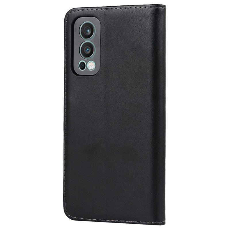 Etui Folio do OnePlus Nord 2 5G Prawdziwa Skóra