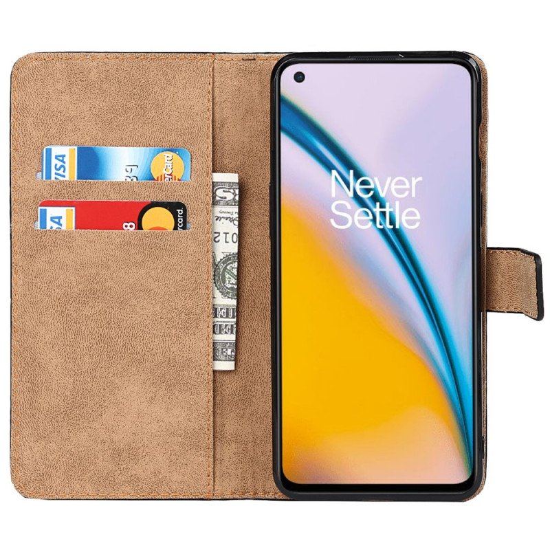 Etui Folio do OnePlus Nord 2 5G Prawdziwa Skóra