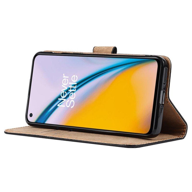 Etui Folio do OnePlus Nord 2 5G Prawdziwa Skóra