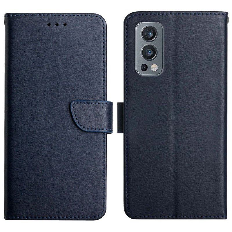 Etui Folio do OnePlus Nord 2 5G Prawdziwa Skóra Nappa