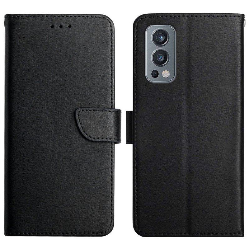 Etui Folio do OnePlus Nord 2 5G Prawdziwa Skóra Nappa