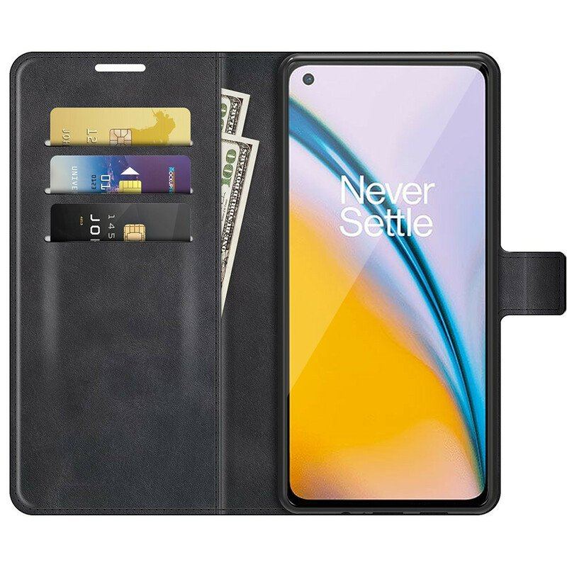 Etui Folio do OnePlus Nord 2 5G Smukły Ekstremalny Efekt Skóry