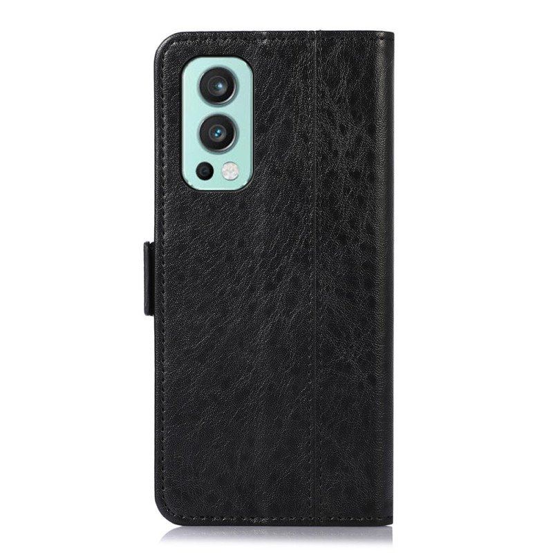 Etui Folio do OnePlus Nord 2 5G Subtelne Przeszycia