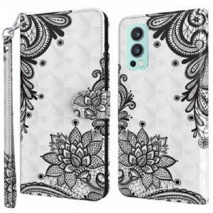 Etui Folio do OnePlus Nord 2 5G Szykowna Koronka