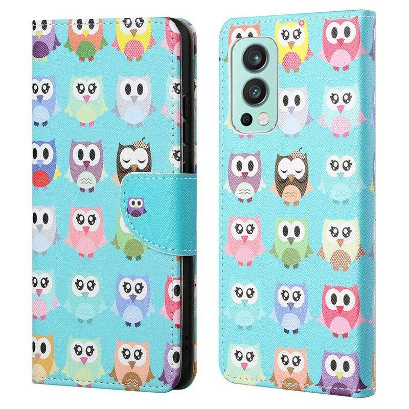 Etui Folio do OnePlus Nord 2 5G Wiele Sów