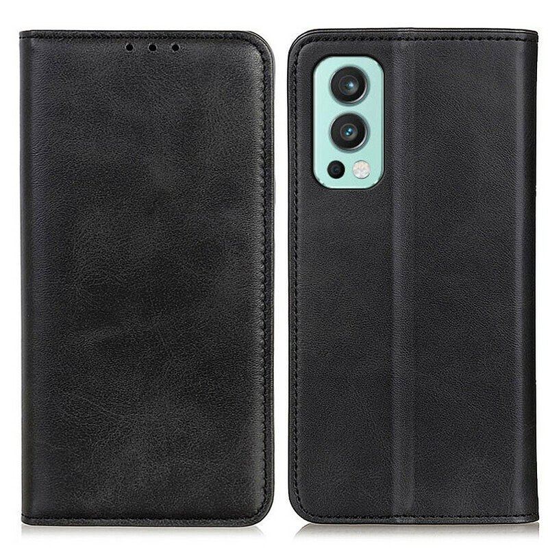 Etui Na Telefon do OnePlus Nord 2 5G Etui Folio Matowa Skóra Dwoinowa