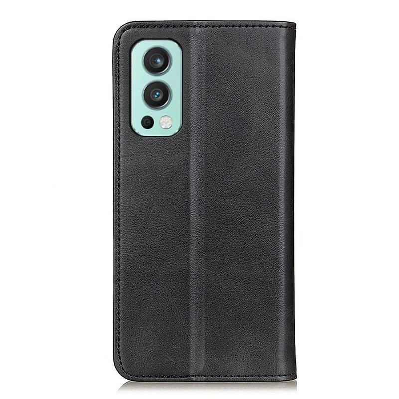 Etui Na Telefon do OnePlus Nord 2 5G Etui Folio Matowa Skóra Dwoinowa