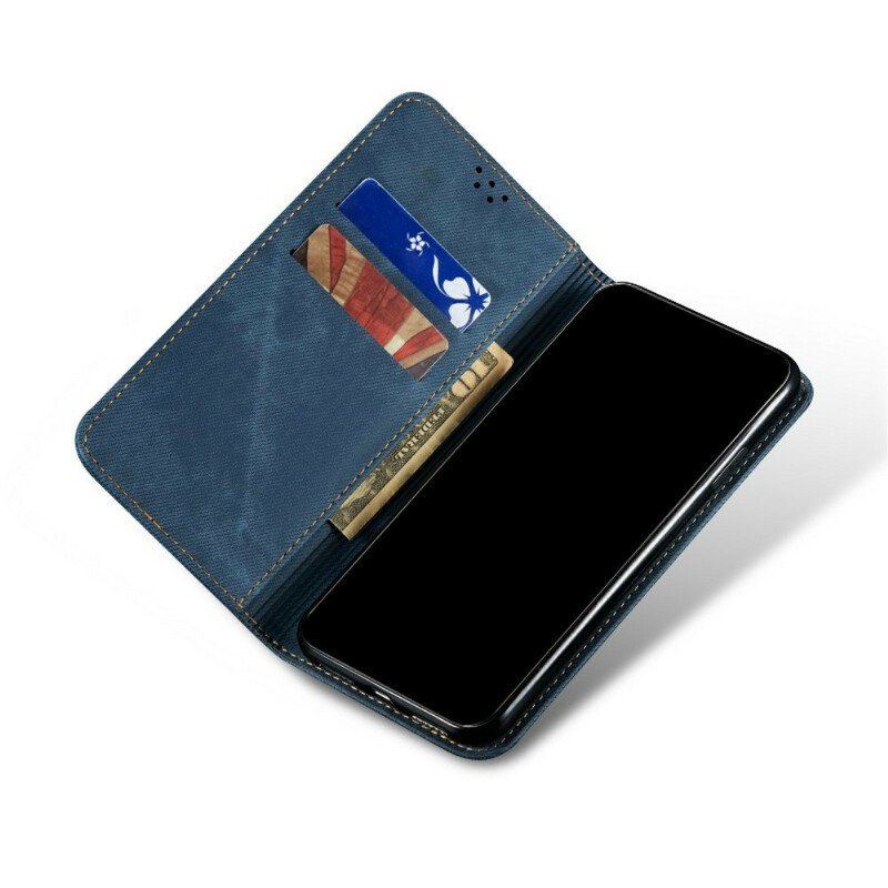 Etui Na Telefon do OnePlus Nord 2 5G Etui Folio Tekstura Dżinsów Ze Sztucznej Skóry