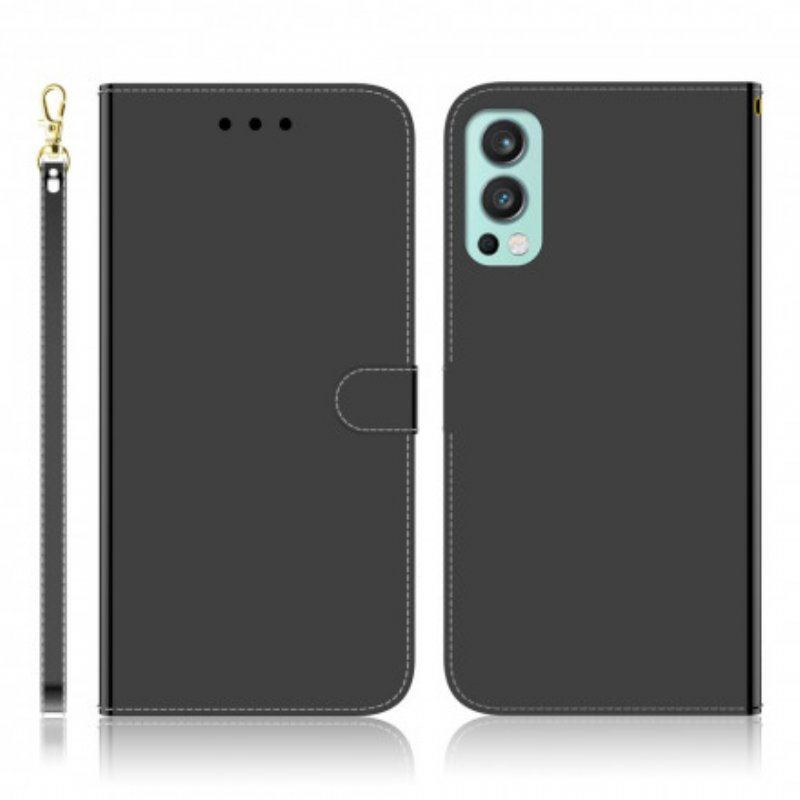 Obudowa Etui Na Telefon do OnePlus Nord 2 5G Osłona Lusterka Ze Sztucznej Skóry