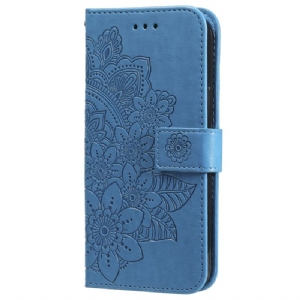 Etui Folio Do Poco X6 Pro 5g Kwiatowy Wzór Z Paskiem