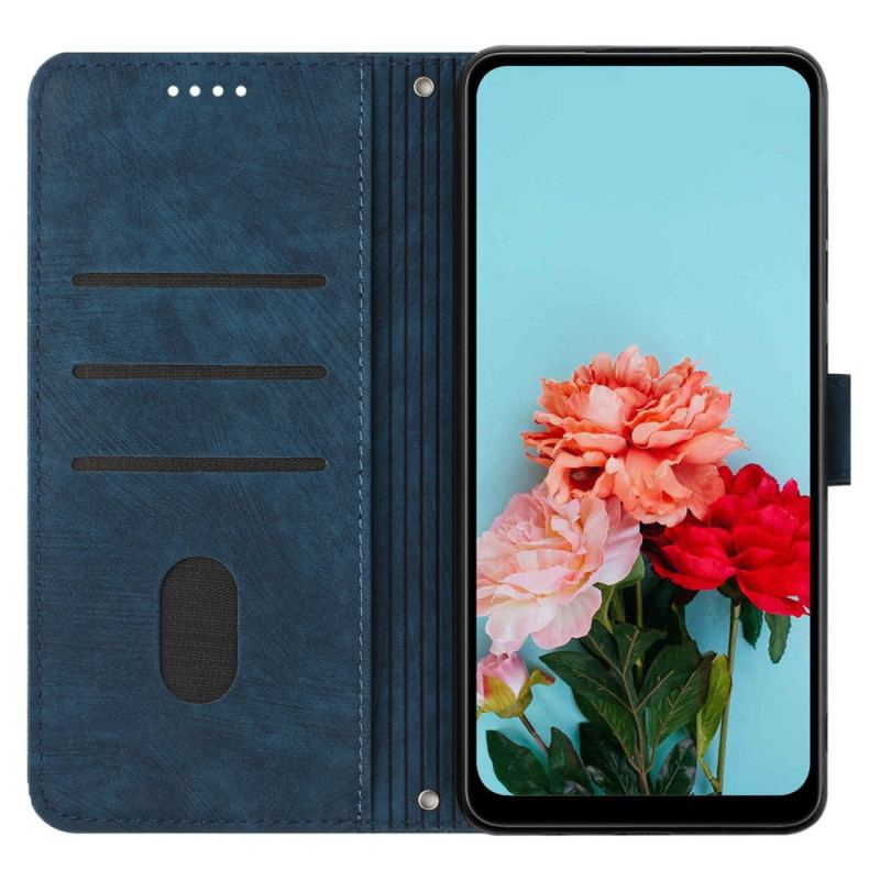 Etui Folio Poco X6 Pro 5g Geometryczne Linie Z Paskiem Etui Ochronne