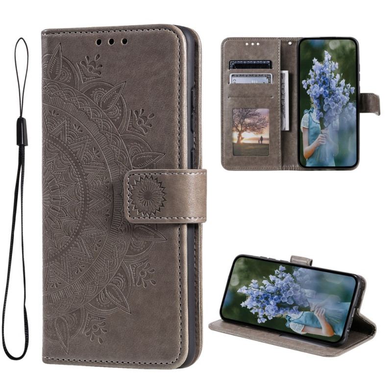 Etui Folio Poco X6 Pro 5g Mandala Słońce Z Paskiem Etui Ochronne