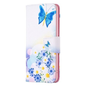 Etui Folio Poco X6 Pro 5g Motyl I Kwiaty