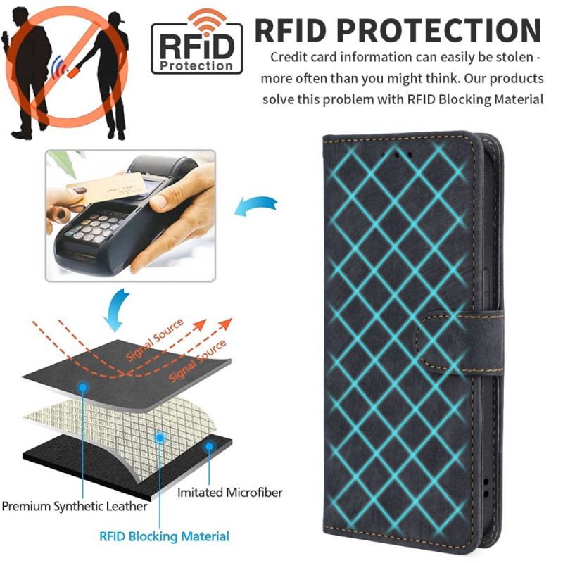 Etui Folio Poco X6 Pro 5g Ochrona Rfid I Smycz Z Efektem Zamszu