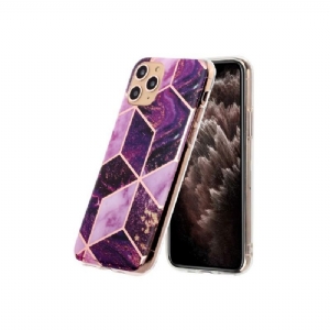 Etui do iPhone 11 Pro Anti-fall Marmurowy Wzór Geometryczny